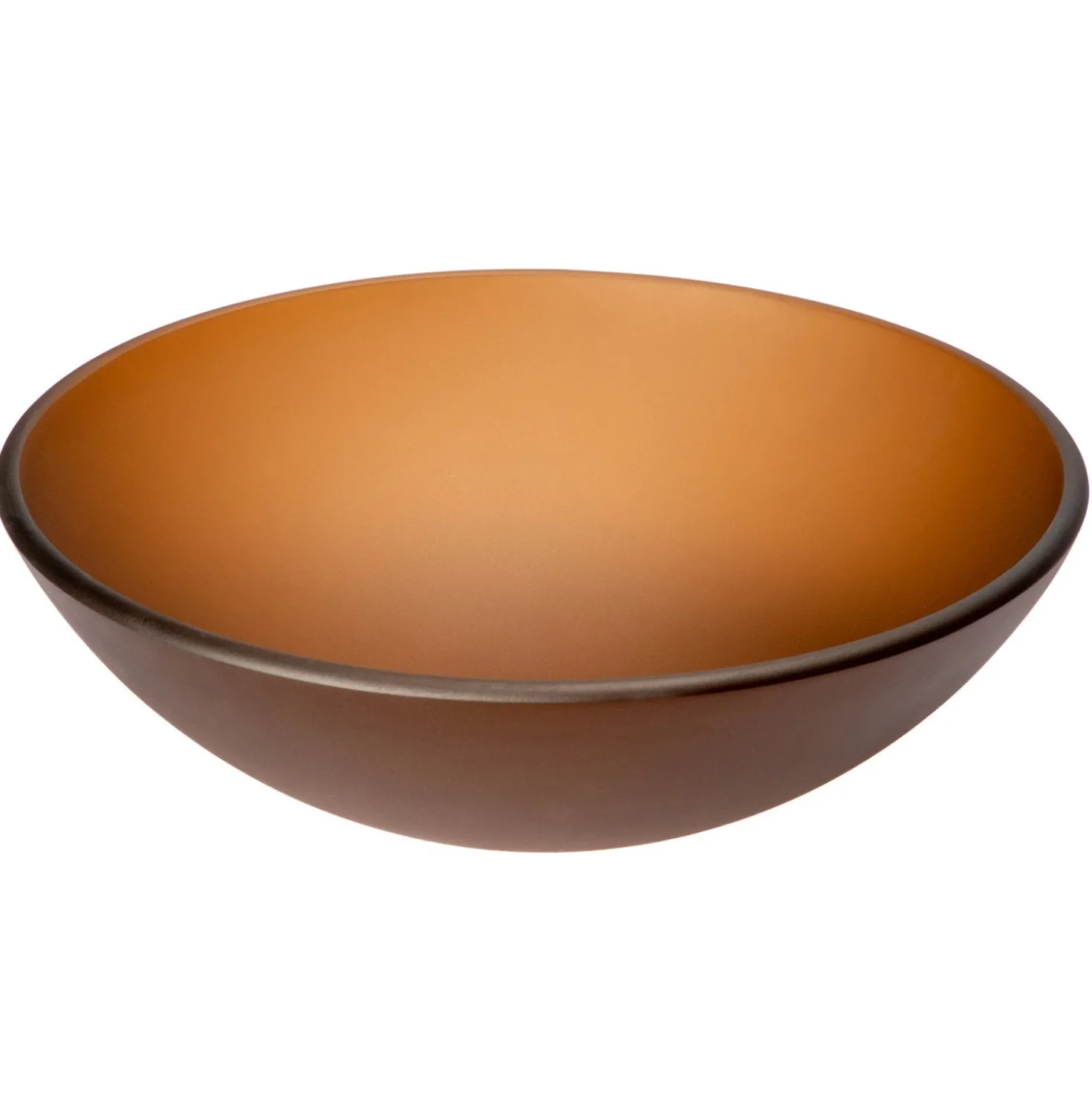 Eden Bath Brown Frosted Glass Vessel Sink Bowl