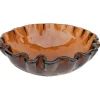 Eden Bath Cola Brown Freeform Wave Glass Vessel Sink