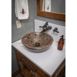 Eden Bath Dark Emperador Vessel Sink Bowl