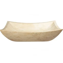 Eden Bath Deep Zen Sink - Honed White Travertine
