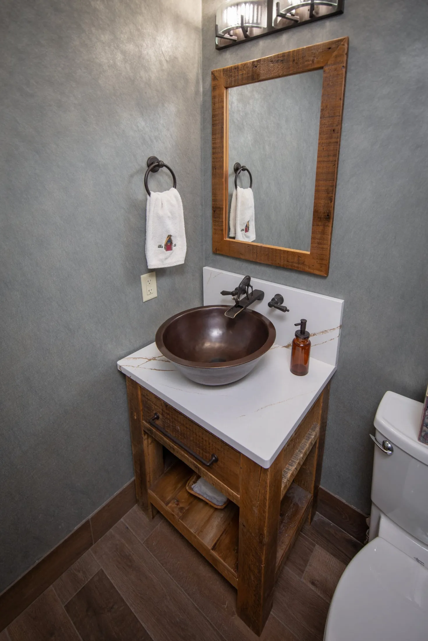 Eden Bath Double Wall Copper Sink With Hammered Exterior - Antique Dark