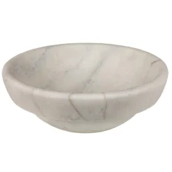 Eden Bath Echo Bowl Shaped Vessel Sink - Honed White Marble