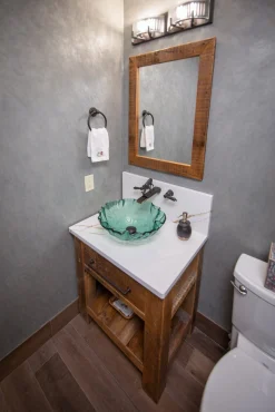 Eden Bath Green Free Form Wave Glass Vessel Sink