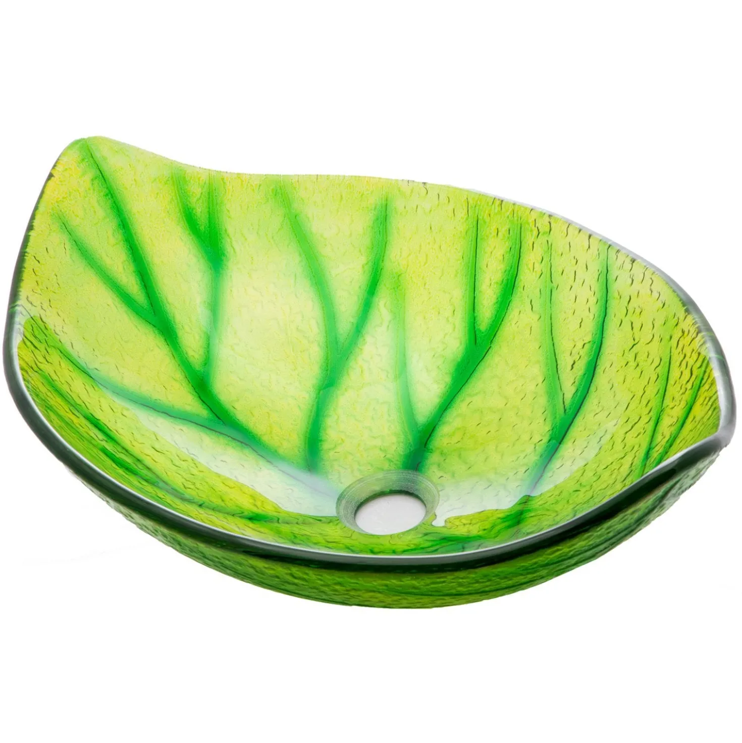 Eden Bath Green Leaf Shaped Vessel Sink