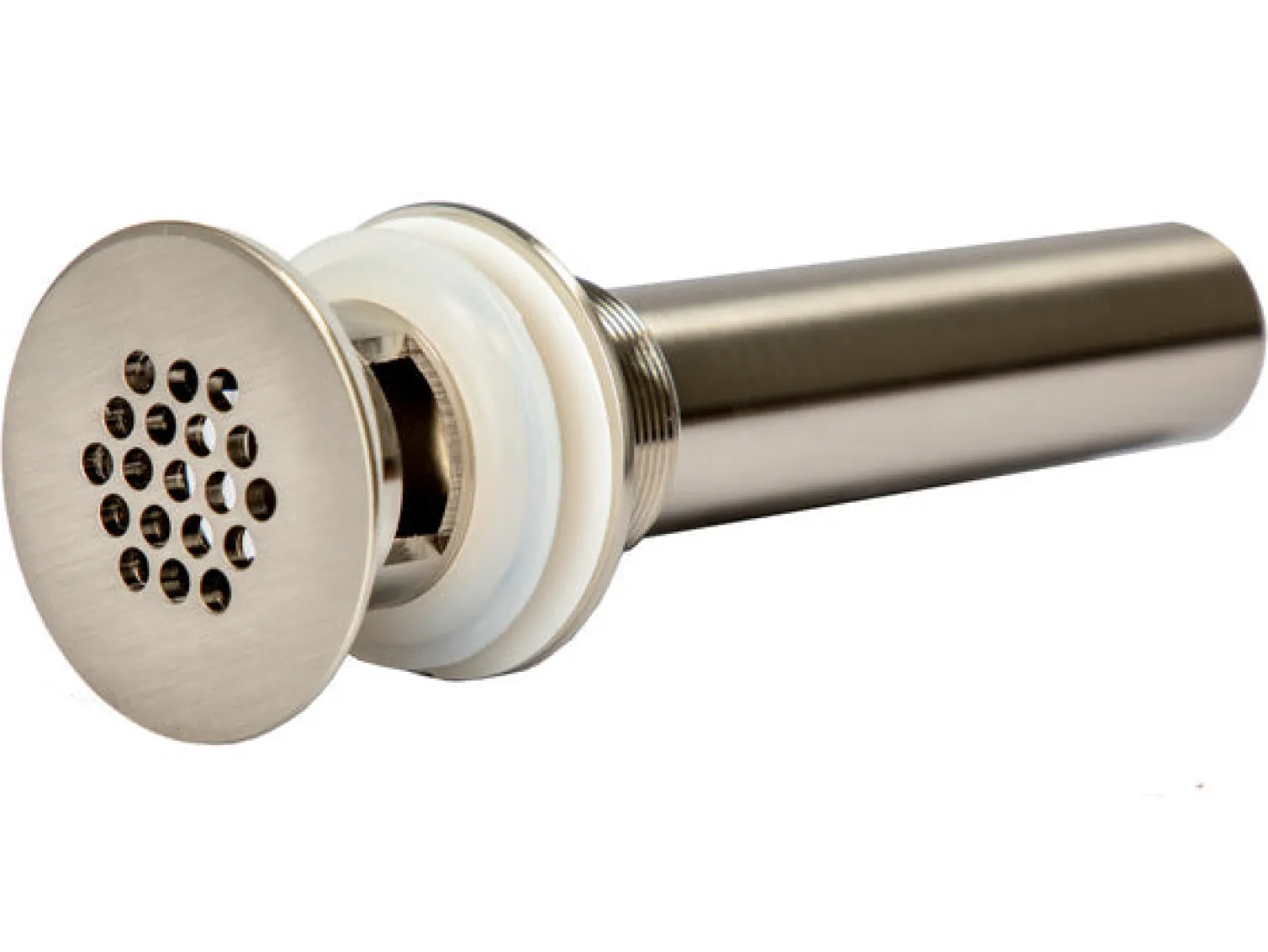 Eden Bath 1.5" Grid Drain with Overflow in Brushed Nickel