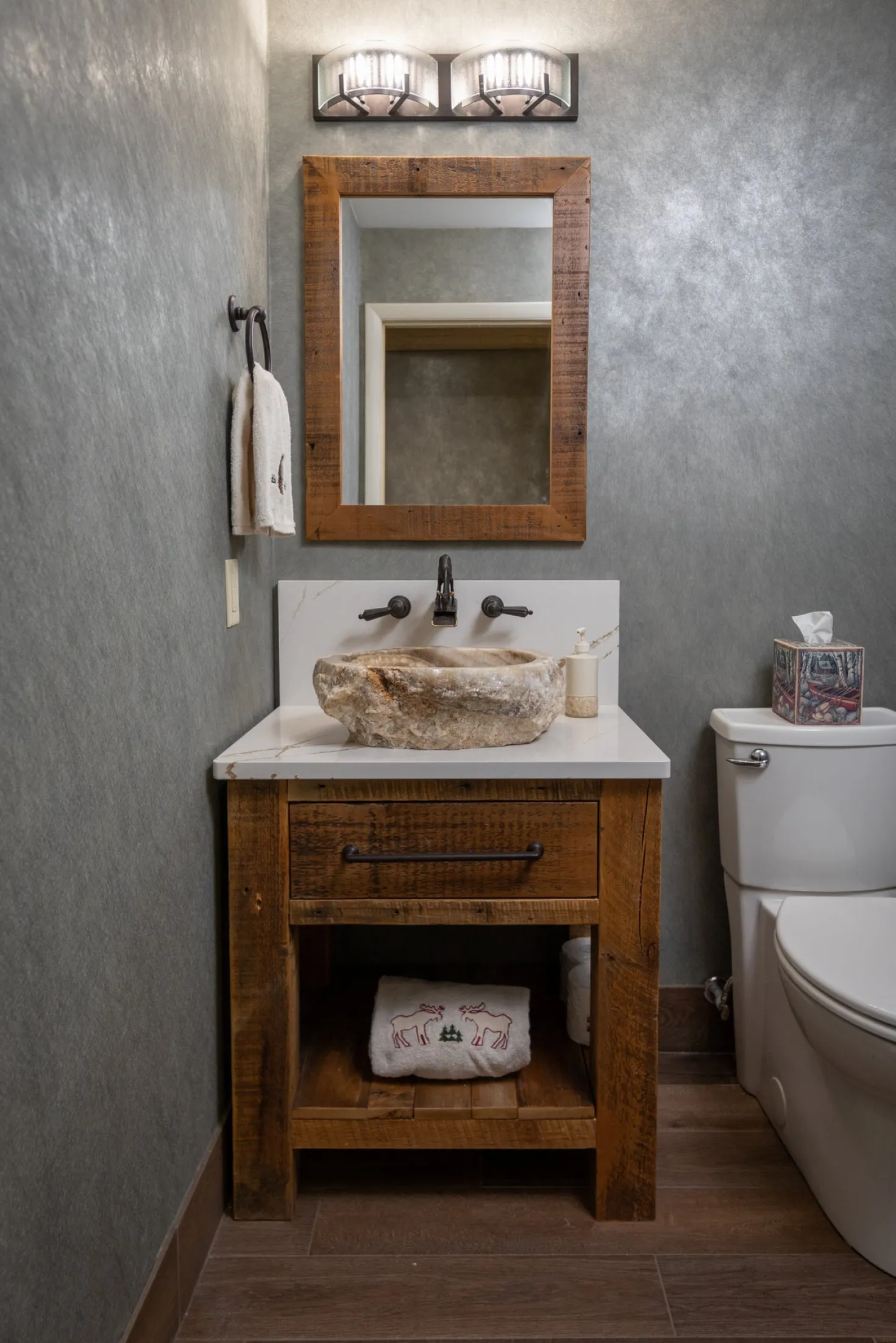 Eden Bath Natural Stone Sink - Jurassic Onyx