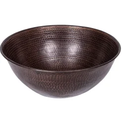 Eden Bath Petite Copper Vessel Sink - Antique Dark Copper