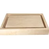 Eden Bath Rectangular Infinity Pool Sink - Honed Beige Travertine