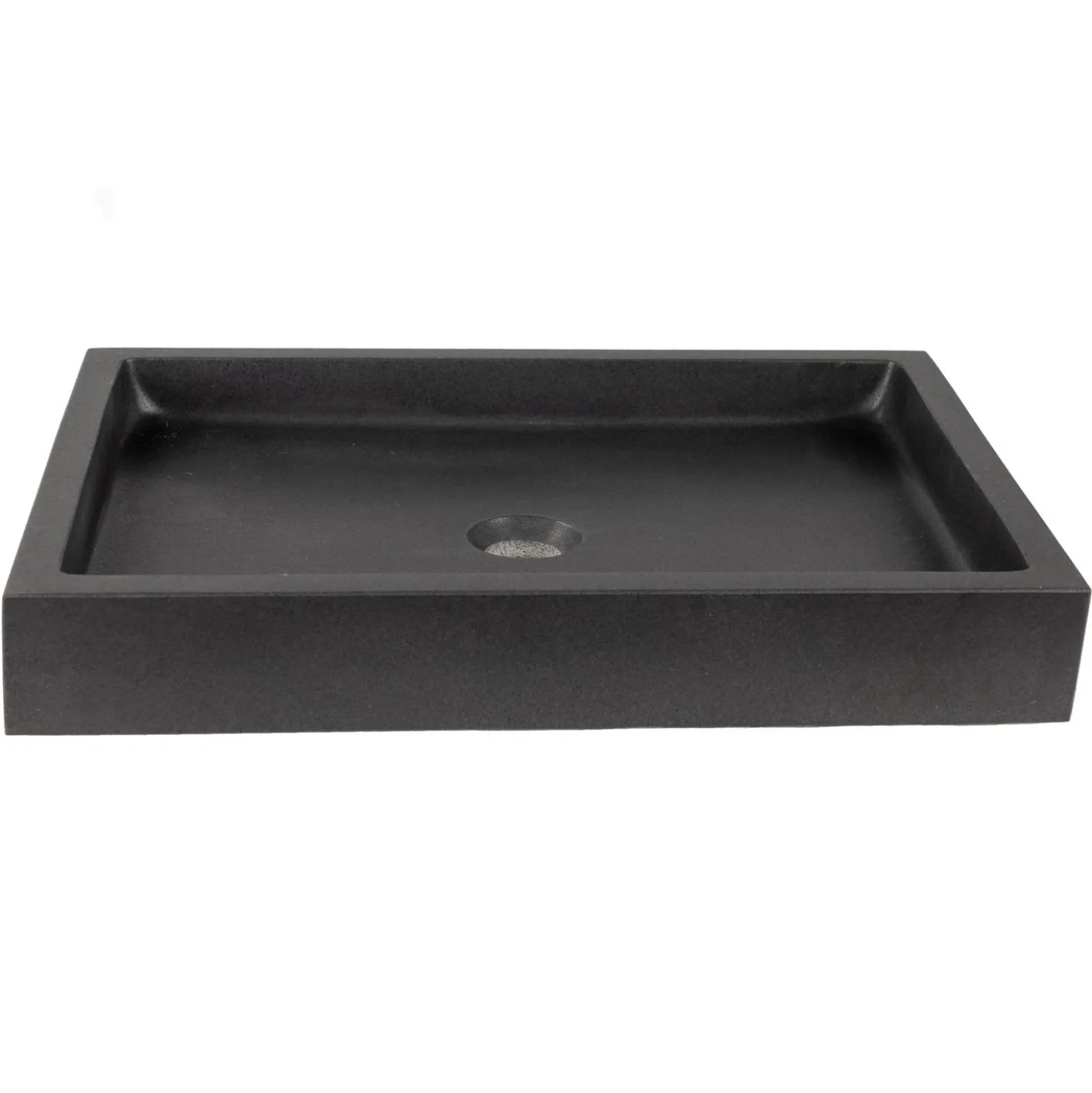 Eden Bath Rectangular Vessel Sink - Honed Lava Stone