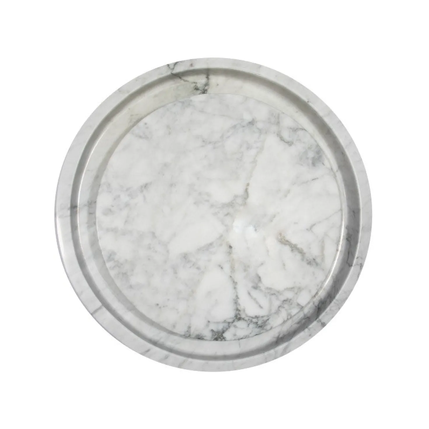 Eden Bath Round Infinity Pool Sink - Carrara Marble