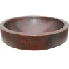 Eden Bath Semi Recessed Copper Vessel Sink With Apron - Antique Dark