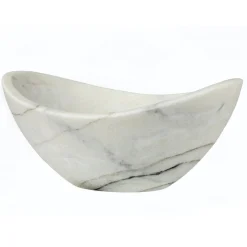 Eden Bath Small Canoe Vessel Sink - White Marble
