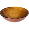 Eden Bath Speckled Bronze Round Glass Vessel Sink