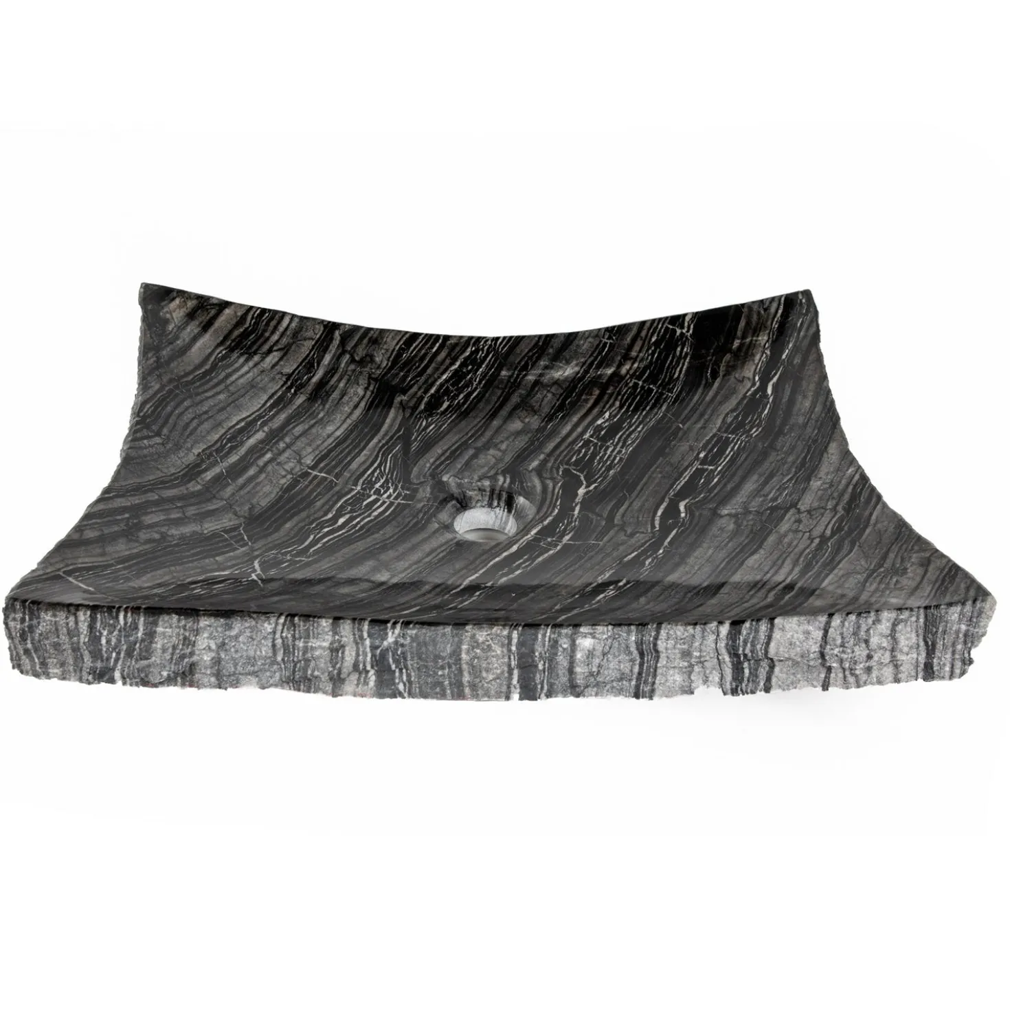 Eden Bath Wooden Black Marble Large Zen Sink