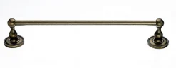 Ed6Gbza 18" Single Towel Bar With Beaded Detail In German Bronze