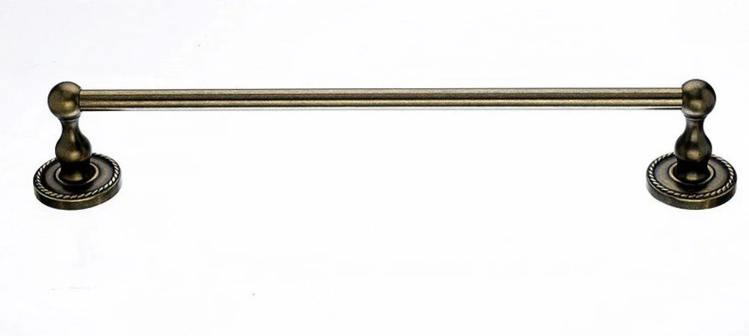 Ed6Gbzf 18" Single Towel Bar With Rope Detail In German Bronze