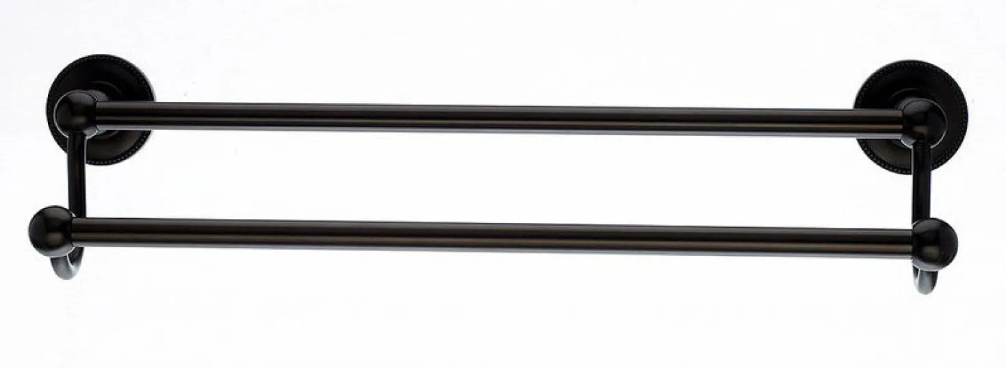 Ed7Orba 18" Double Towel Bar With Beaded Detail In Oil Rubbed Bronze