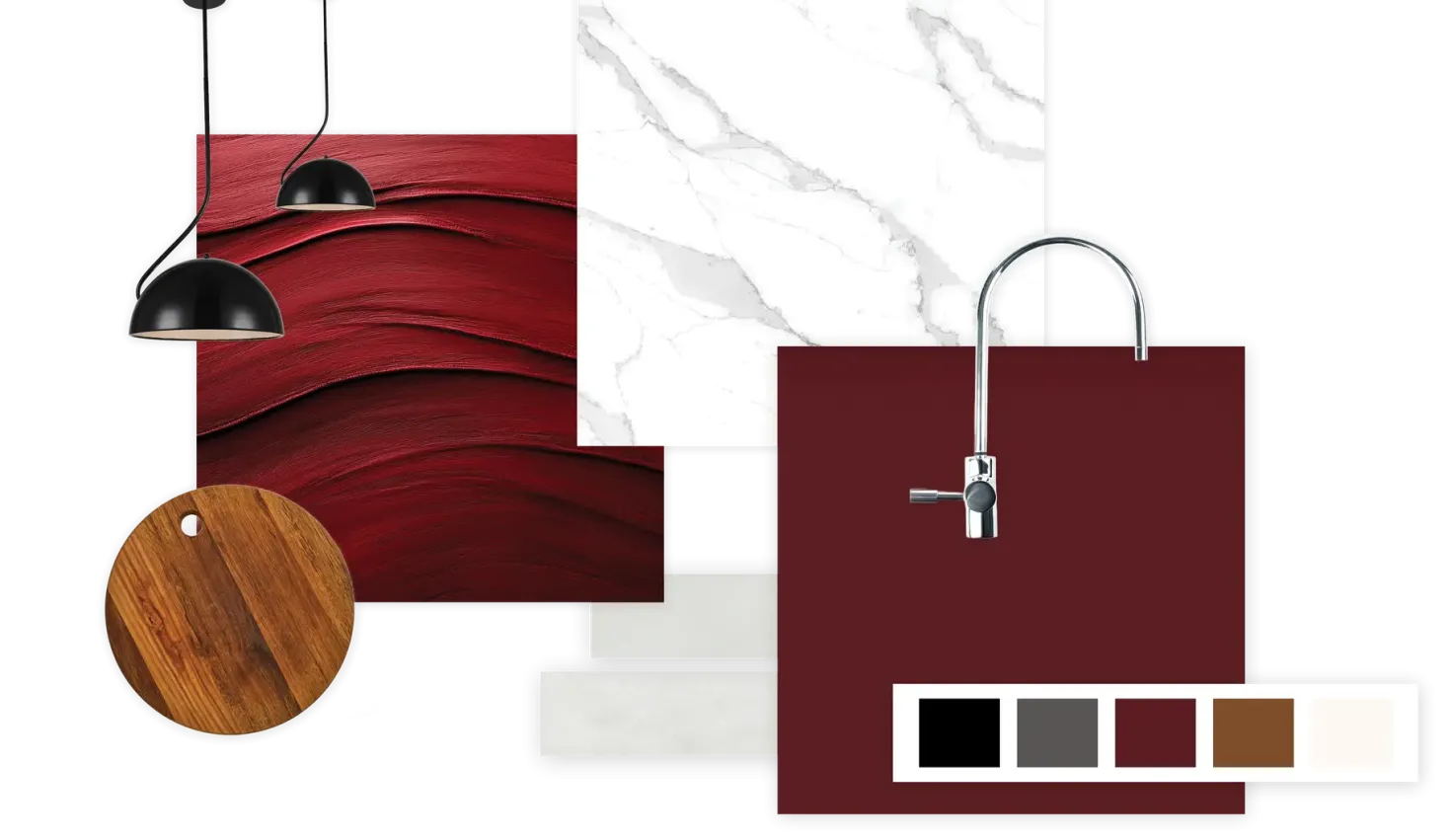 Fabuwood Large Sample Door in Cabernet Red