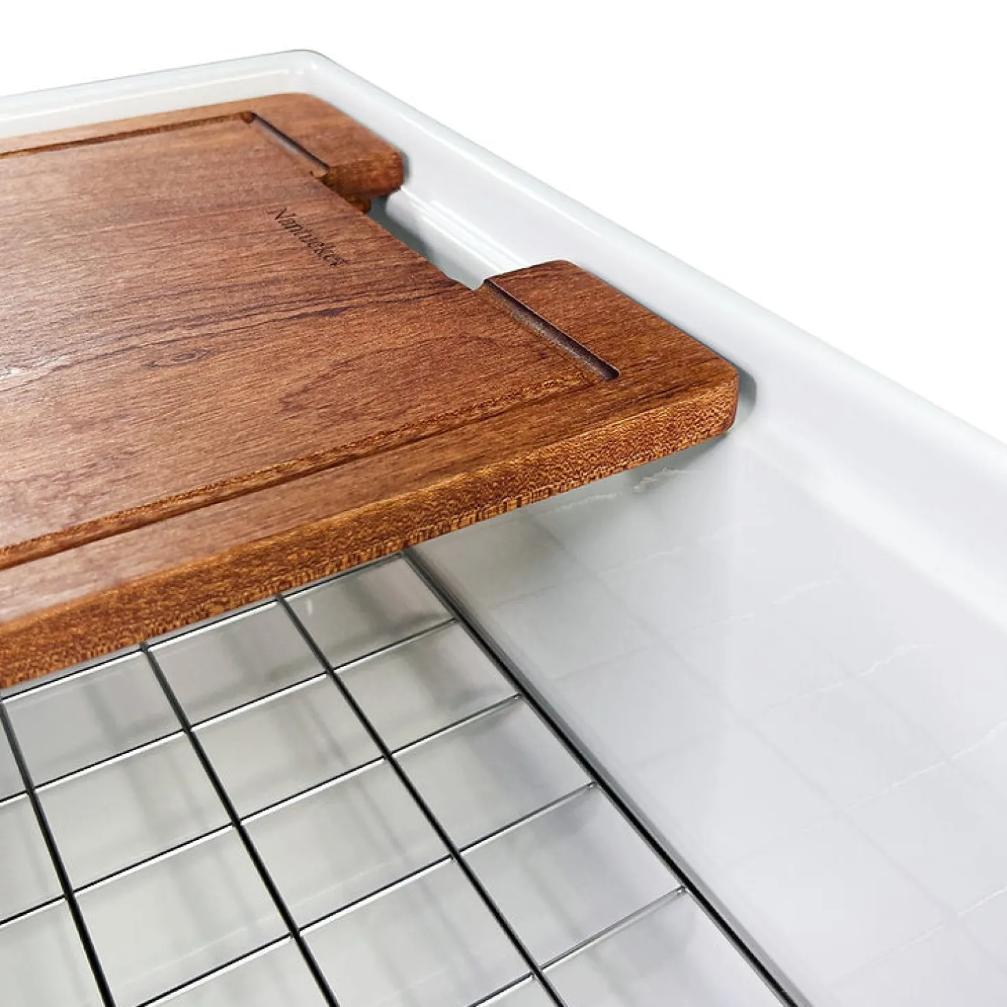 36" Fireclay Farmhouse Workstation Single Bowl Sink