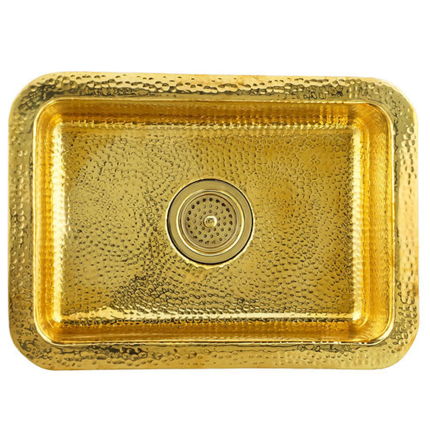 20" Hand-Hammered Brass Dual Mount Bar Sink