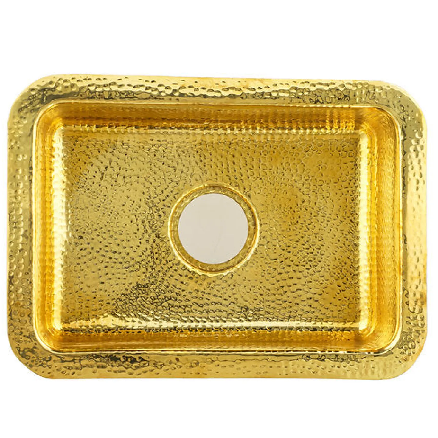 20" Hand-Hammered Brass Dual Mount Bar Sink