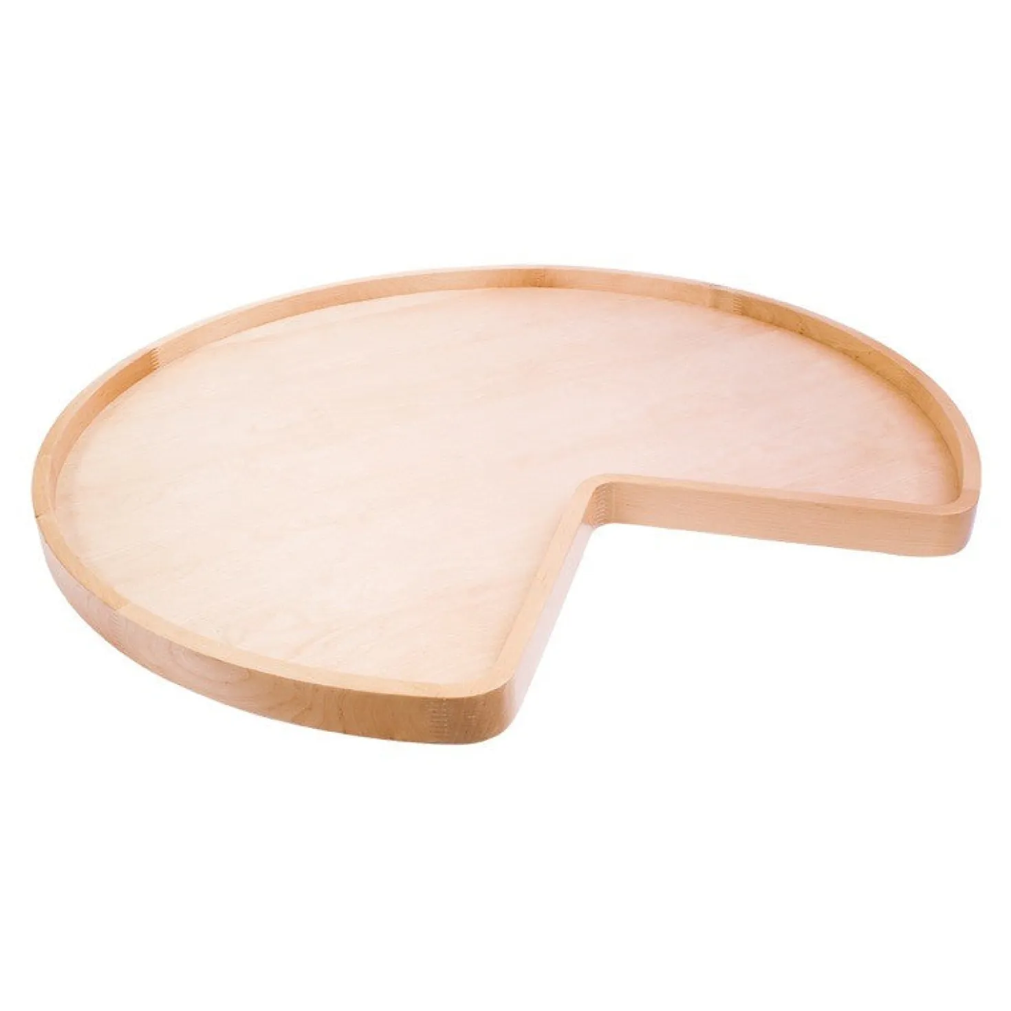 Hardware Resources 32" Diameter Kidney Wooden Lazy Susan with Hole