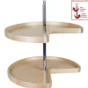 Hardware Resources Kidney Banded Lazy Susan Set with Twist and Lock Adjustable Pole