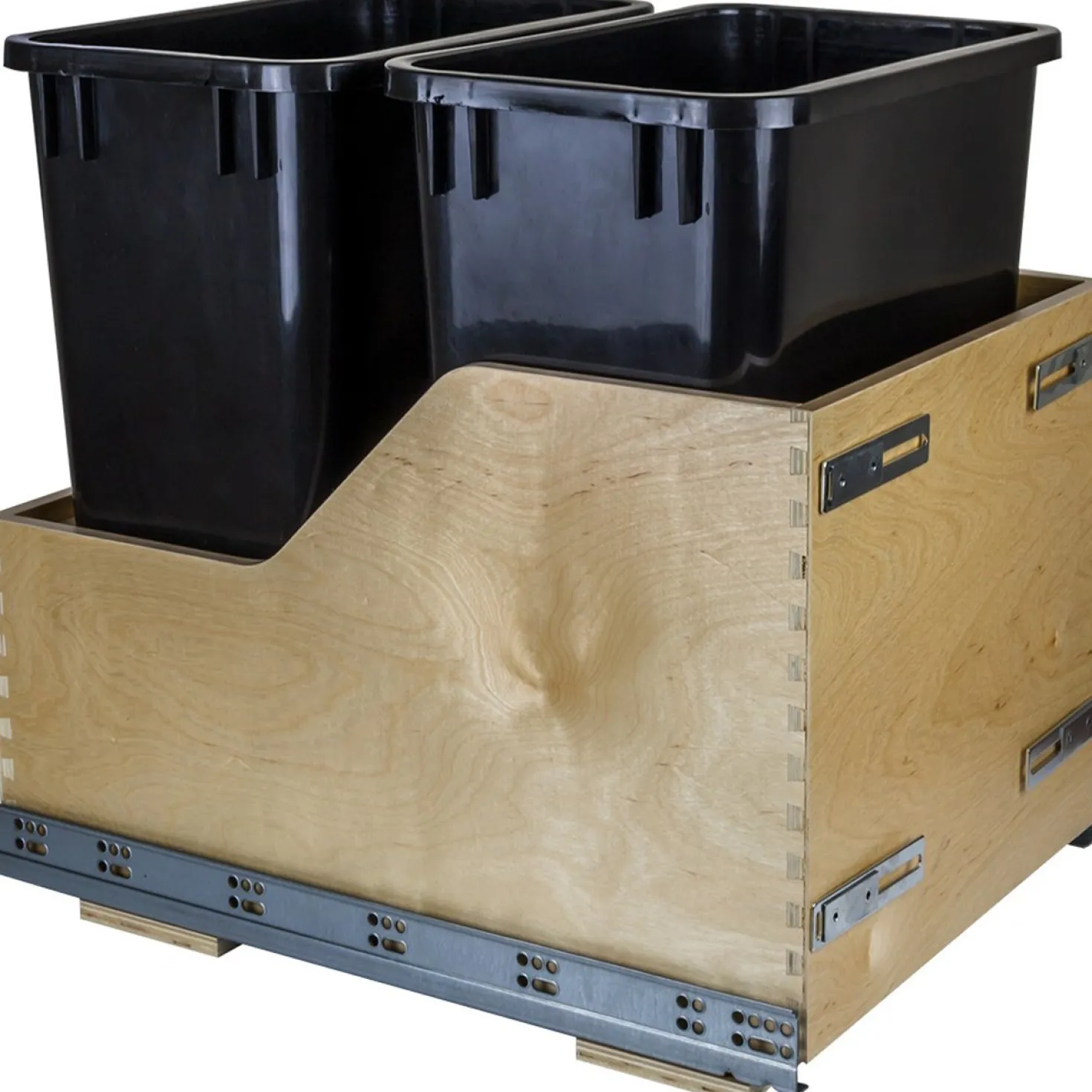 Hardware Resources Preassembled 35 Quart Double Pullout Waste Container System