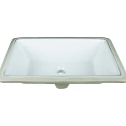 Hardware Resources 18-1/2" Rectangle Undermount White Porcelain Bowl