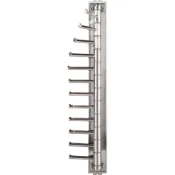 Hardware Resources Satin Nickel Screw Mounted Tri-Level Cascading Tie Rack