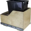 Hardware Resources White Birch Preassembled 35 Quart Single Pullout Waste Container System