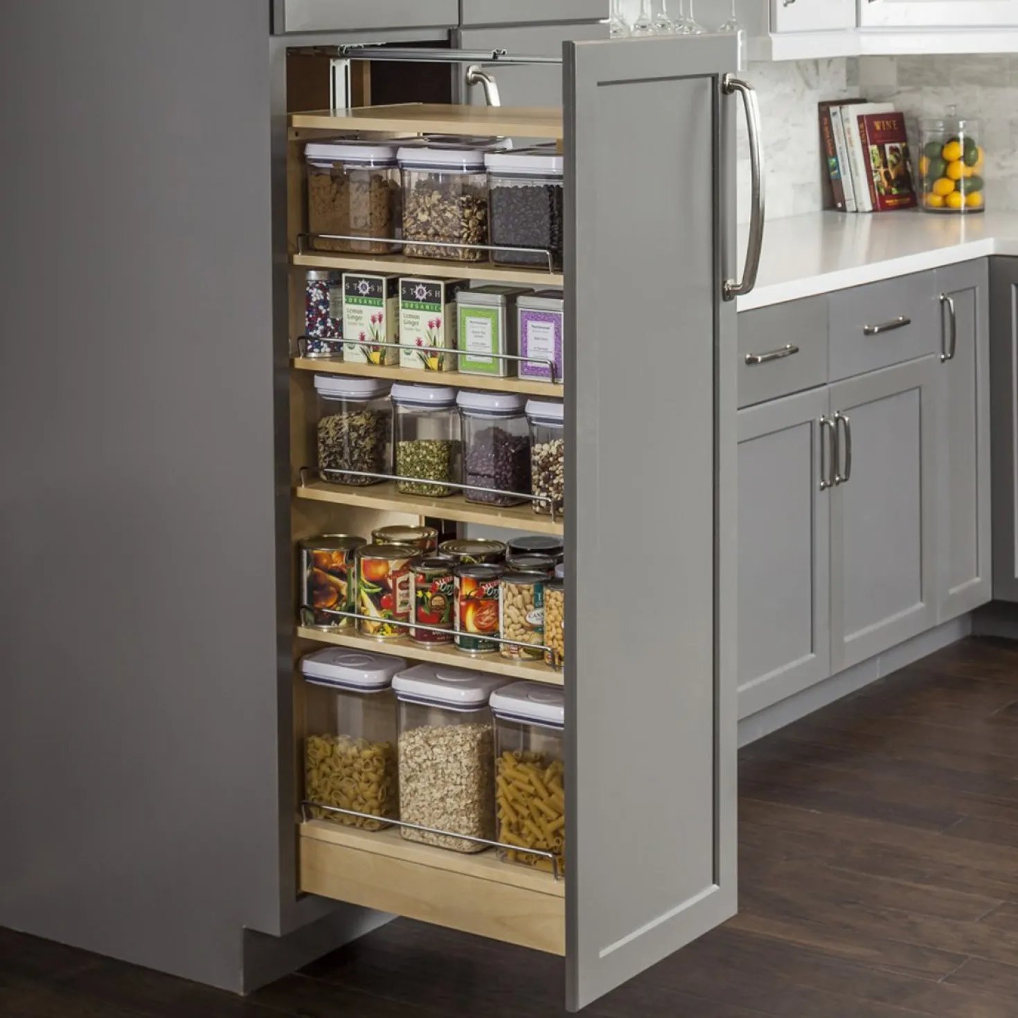 Hardware Resources Wood Pantry Cabinet Pullout