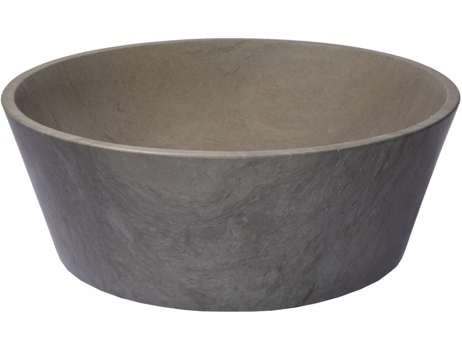 16-in Round Sloped Vessel Sink in Molly Grey Marble