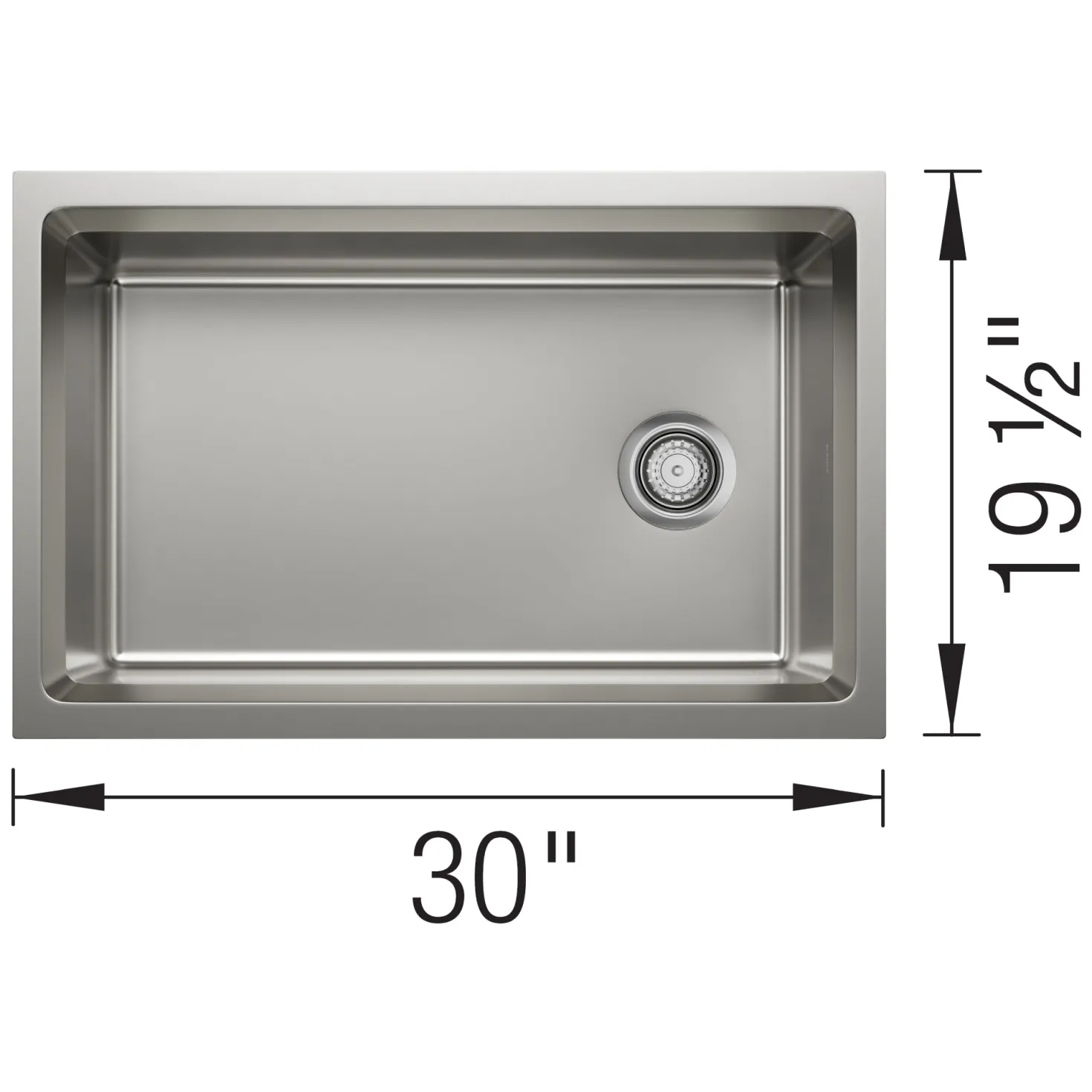 Inteos 30" Single Bowl Reversible Undermount Stainless Steel Workstation Kitchen Sink
