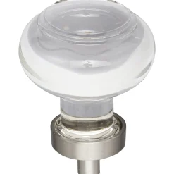 Jeffrey Alexander Harlow Button Glass Knob