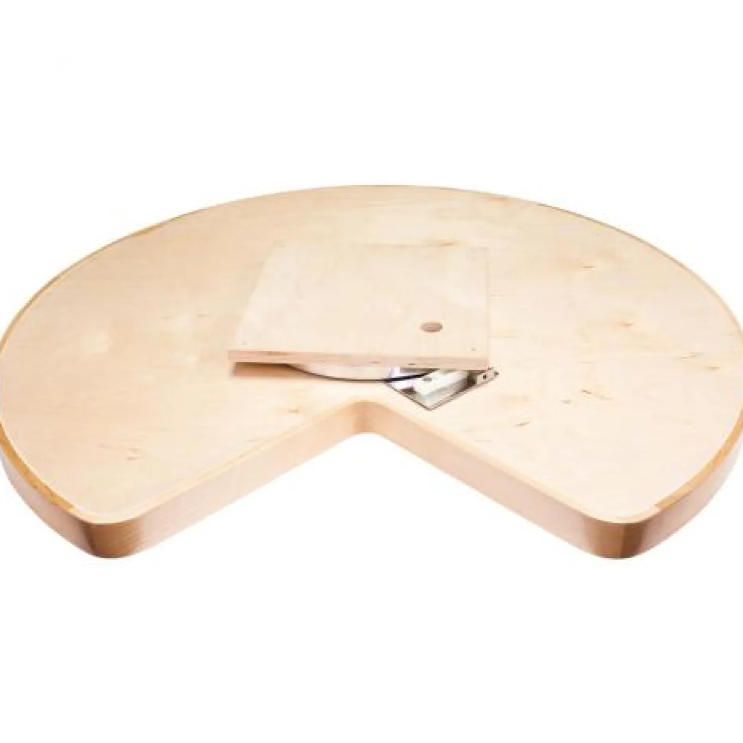 32" Kidney Lazy Susan With Pre-Installed 10" Cast Aluminum Swivel