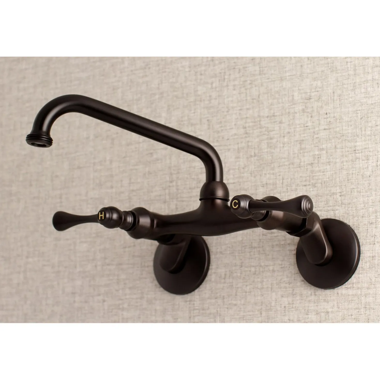Kingston Brass 6" Adjustable Center Wall Mount Laundry Faucet