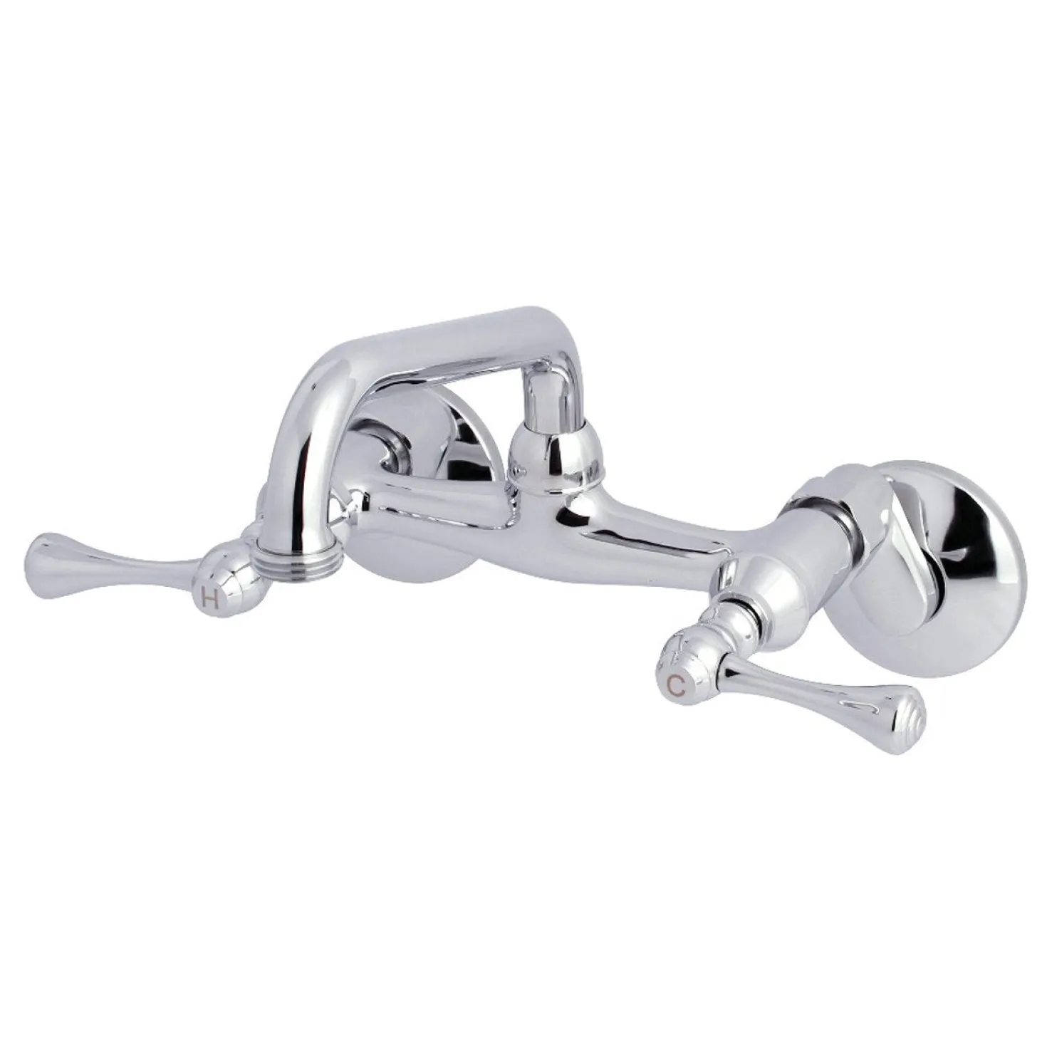 Kingston Brass 6" Adjustable Center Wall Mount Laundry Faucet