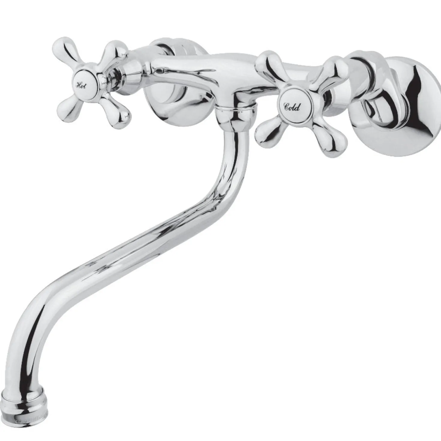 Kingston Brass Adjustable Center Wall Mount Bathroom Faucet