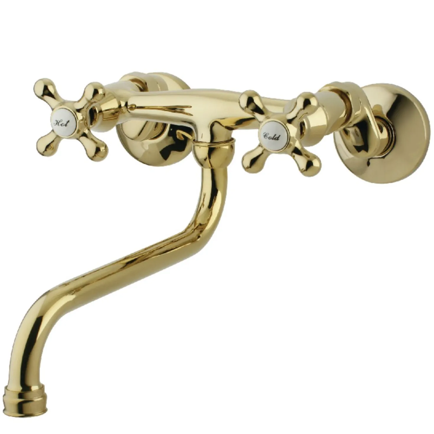 Kingston Brass Adjustable Center Wall Mount Bathroom Faucet