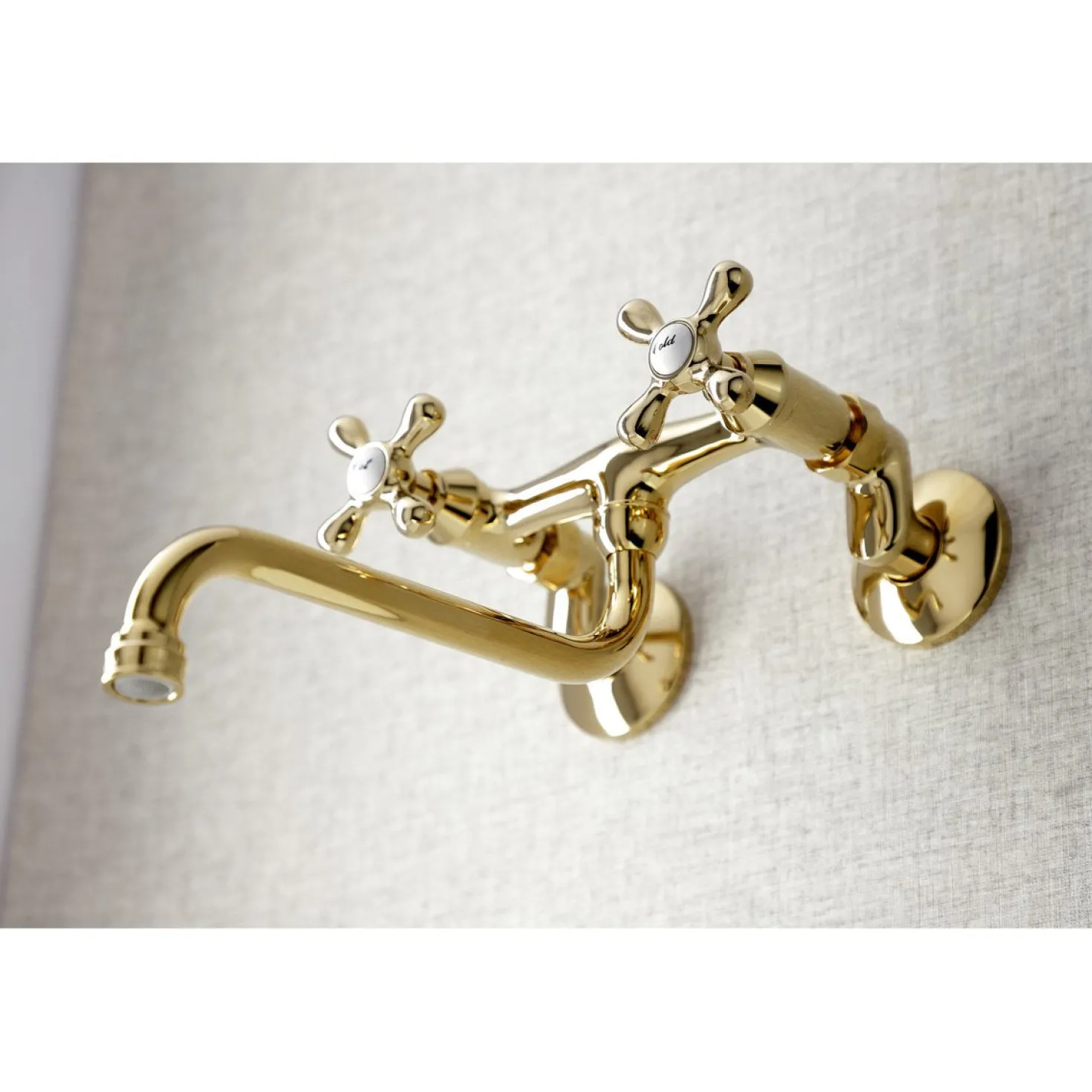Kingston Brass Adjustable Center Wall Mount Bathroom Faucet