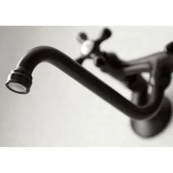 Kingston Brass Adjustable Center Wall Mount Bathroom Faucet