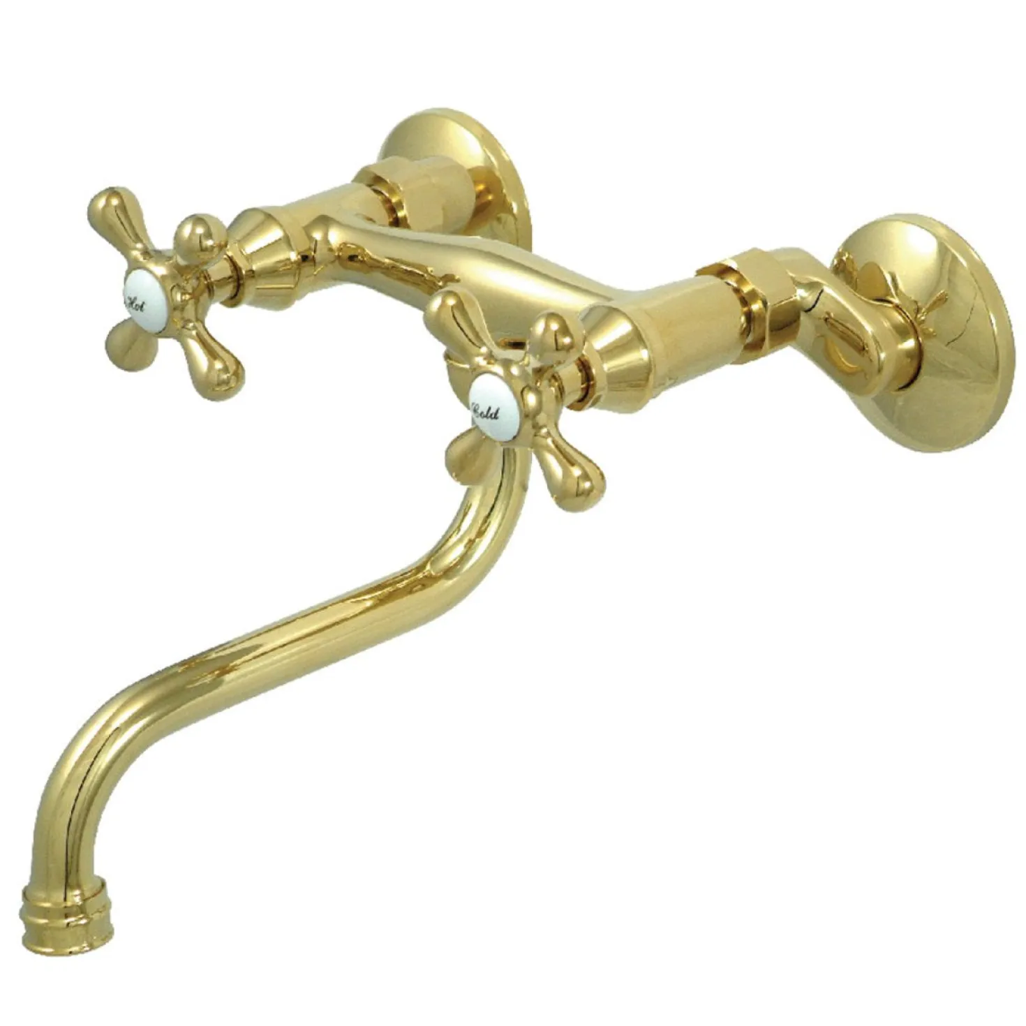 Kingston Brass 6" Adjustable Center Wall Mount Bathroom Faucet