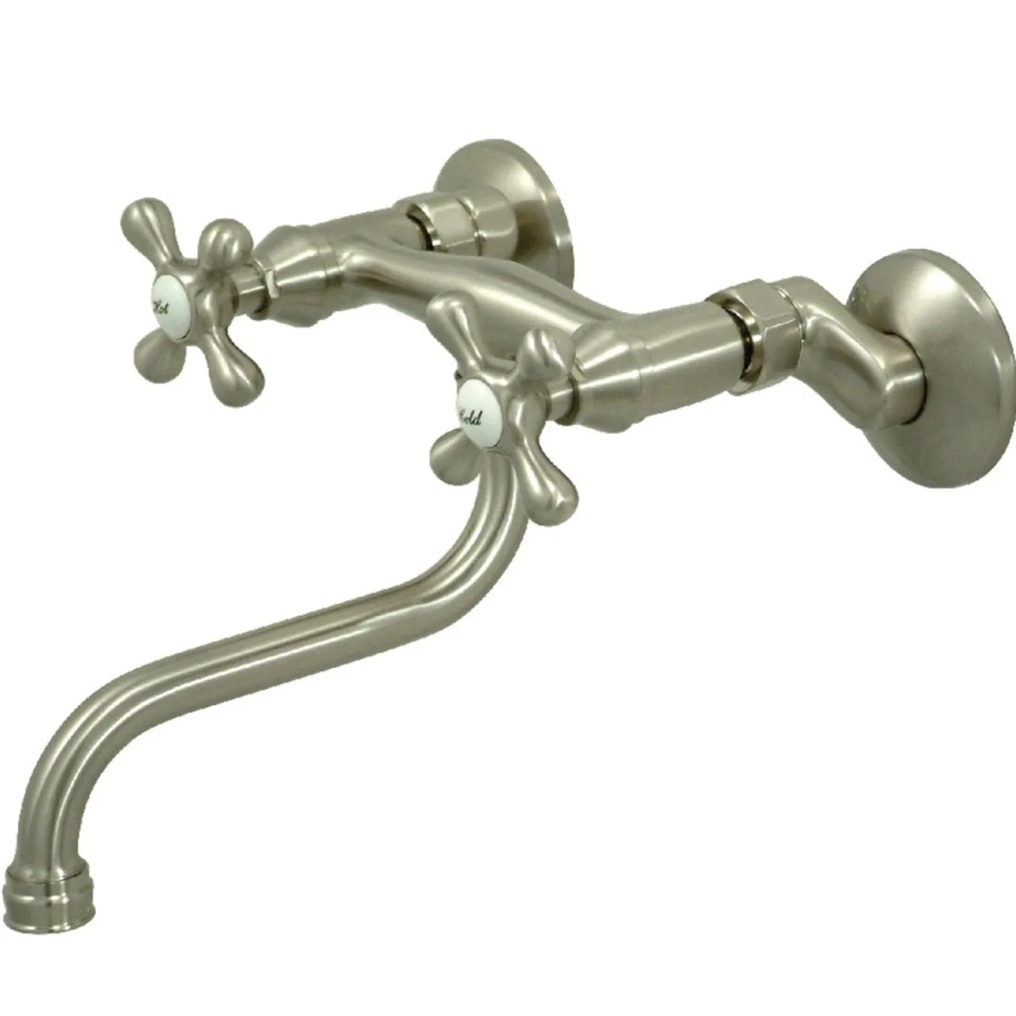 Kingston Brass 6" Adjustable Center Wall Mount Bathroom Faucet