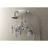 Kingston Brass AE421TX-P Aqua Vintage 3-3/8-Inch Adjustable Wall Mount Clawfoot Tub Faucet with Hand Shower