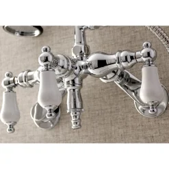 Kingston Brass AE421TX-P Aqua Vintage 3-3/8-Inch Adjustable Wall Mount Clawfoot Tub Faucet with Hand Shower