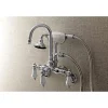 Kingston Brass AE303TX-P Aqua Vintage Wall Mount Clawfoot Tub Faucets