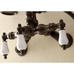 Kingston Brass AE303TX-P Aqua Vintage Wall Mount Clawfoot Tub Faucets