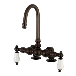 Kingston Brass AE93TX-P Aqua Vintage 3-3/8-Inch Deck Mount Tub Faucet