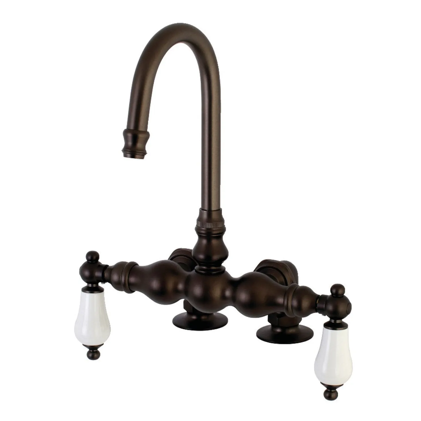 Kingston Brass AE93TX-P Aqua Vintage 3-3/8-Inch Deck Mount Tub Faucet